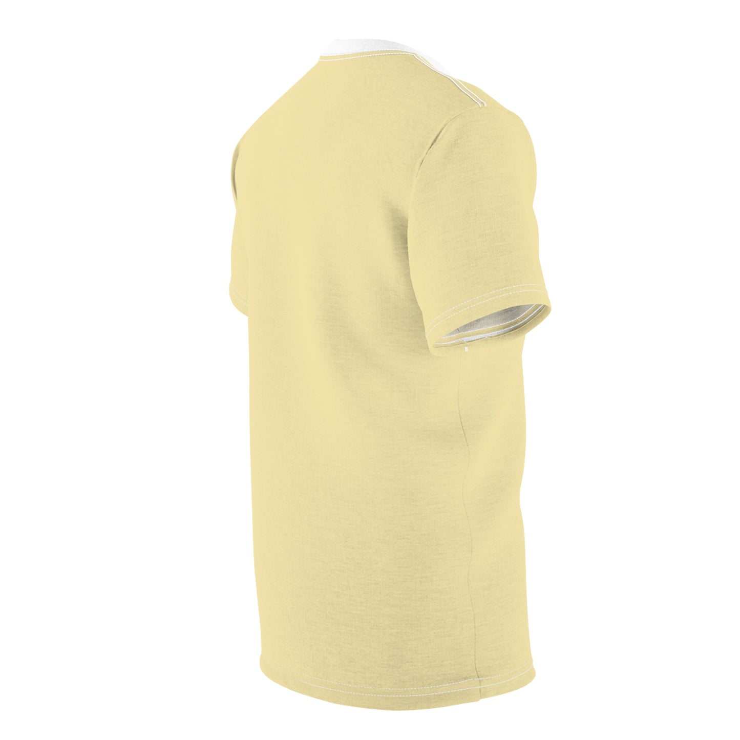 Light yellow t-shirt on a white background