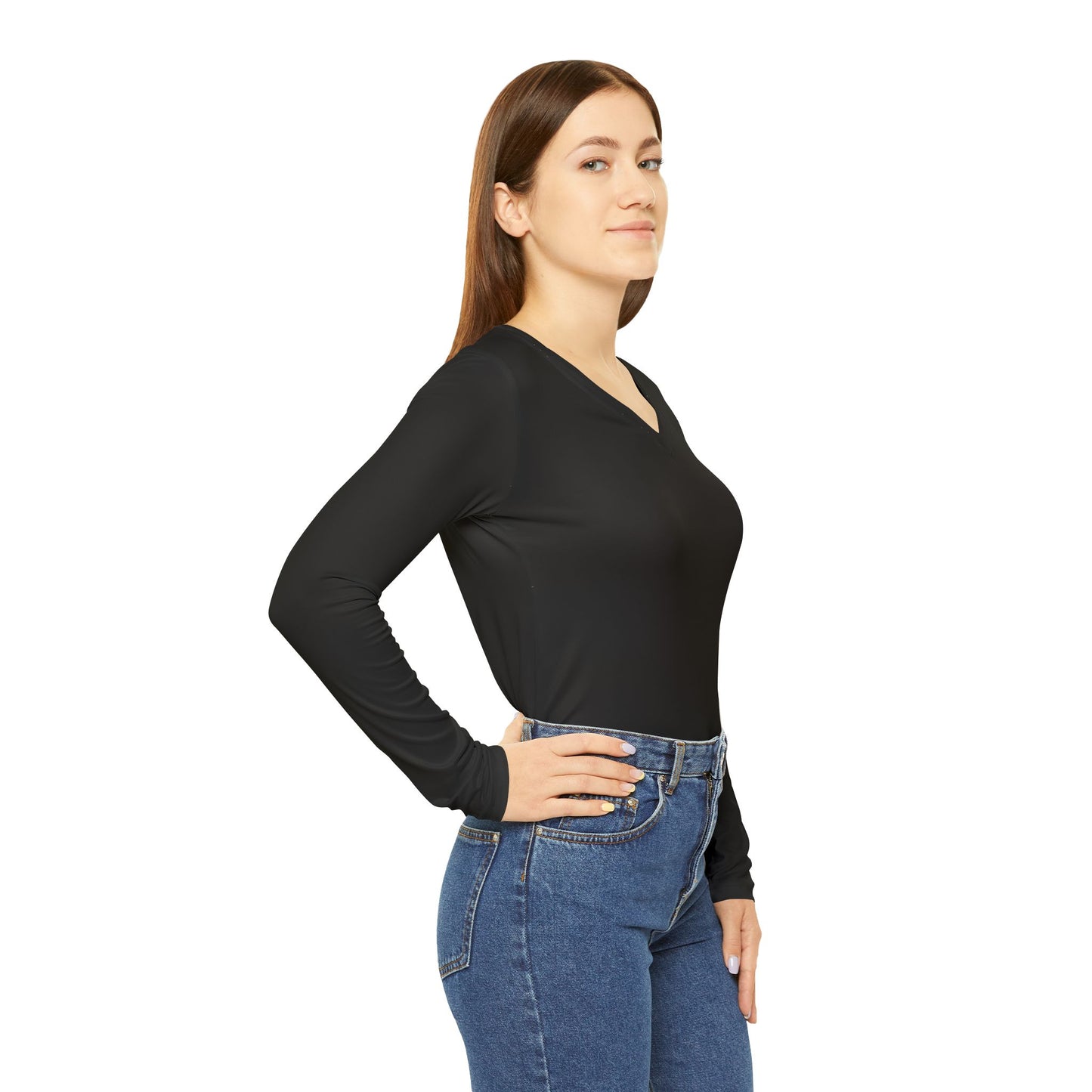 Chic Stylish Top for Women's V-Neck Long Sleeve Shirt