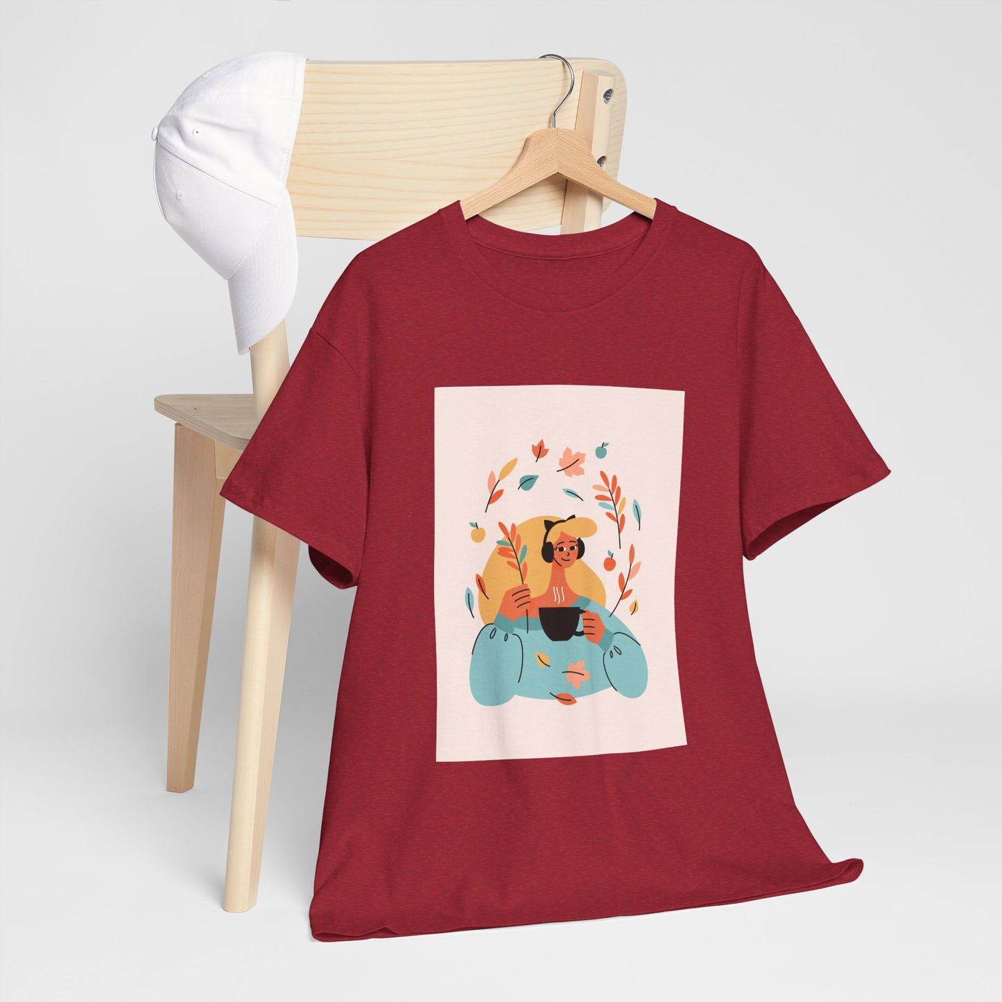 Unisex Cozy Bear Illustration Heavy Cotton T-Shirt