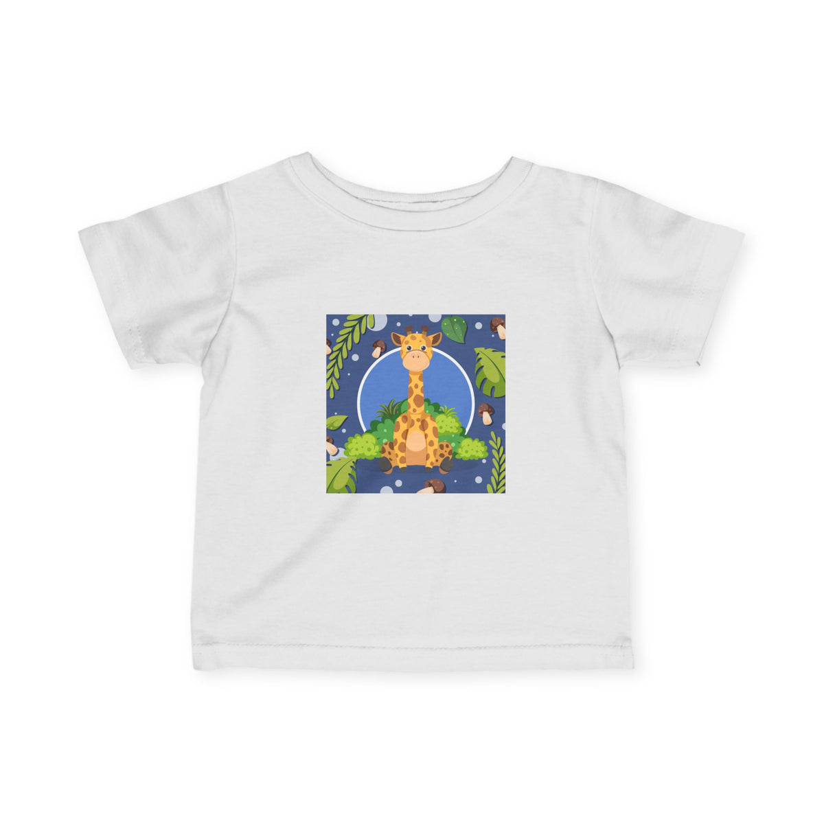 Cute Jungle Giraffe Kids Cotton T-Shirt