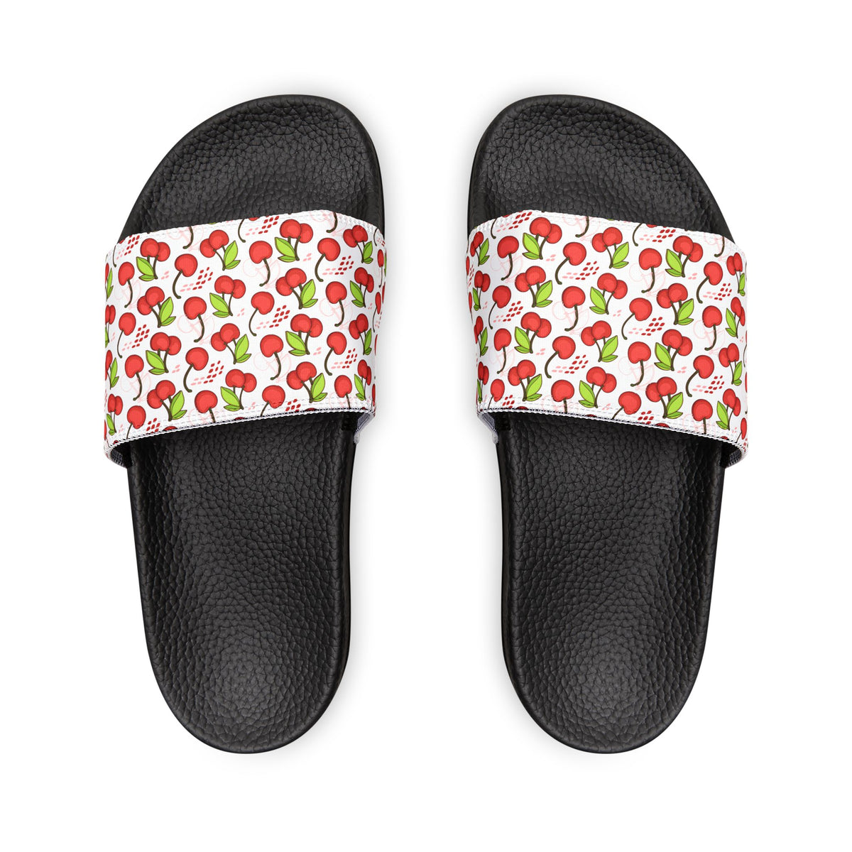 Cherry Print Women's Removable-Strap Sandals – Comfortable Summer Slides