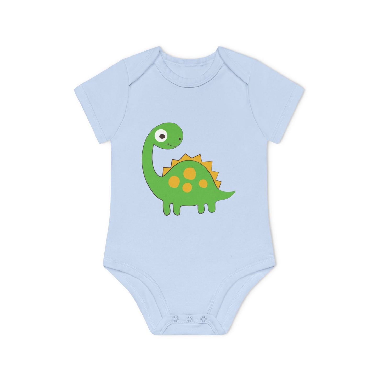 Baby Navy Blue Short Sleeve Dinosaur Bodysuit