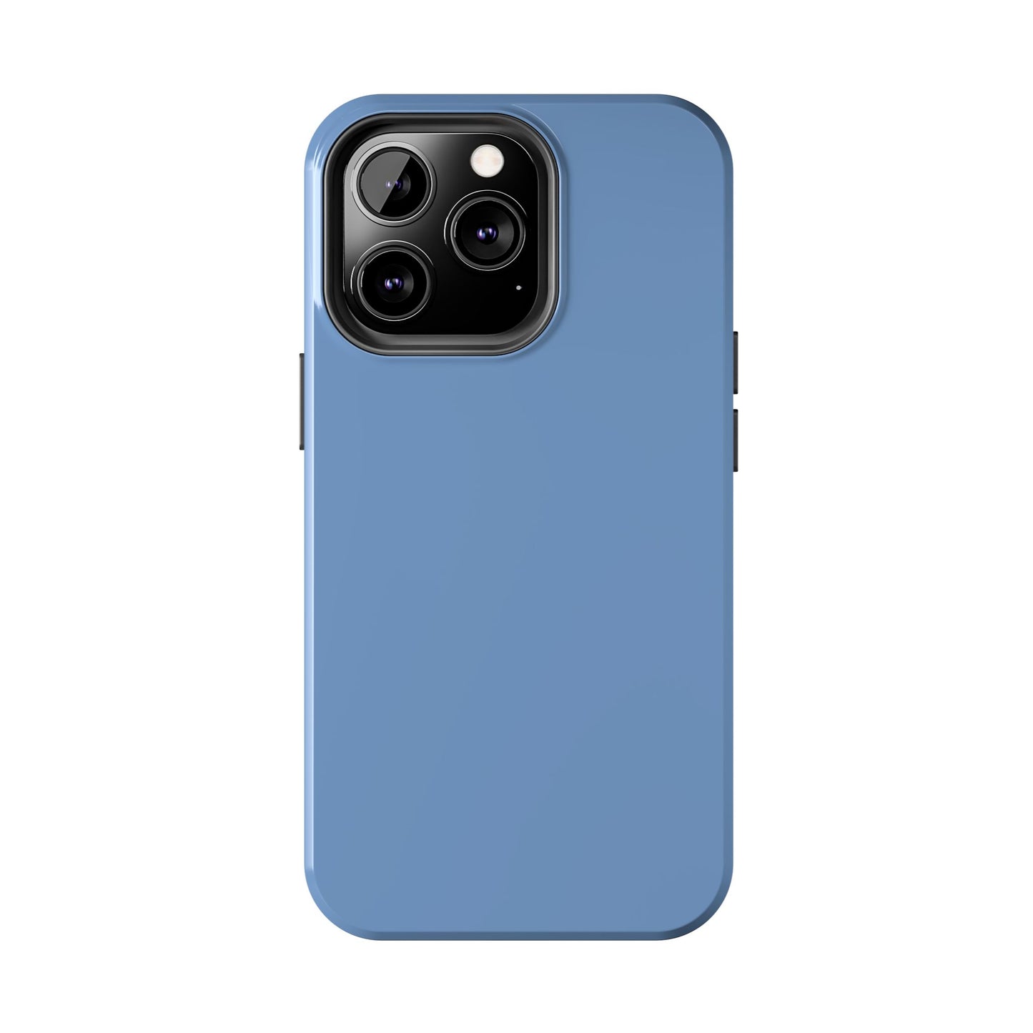 Blue phone case with a white background