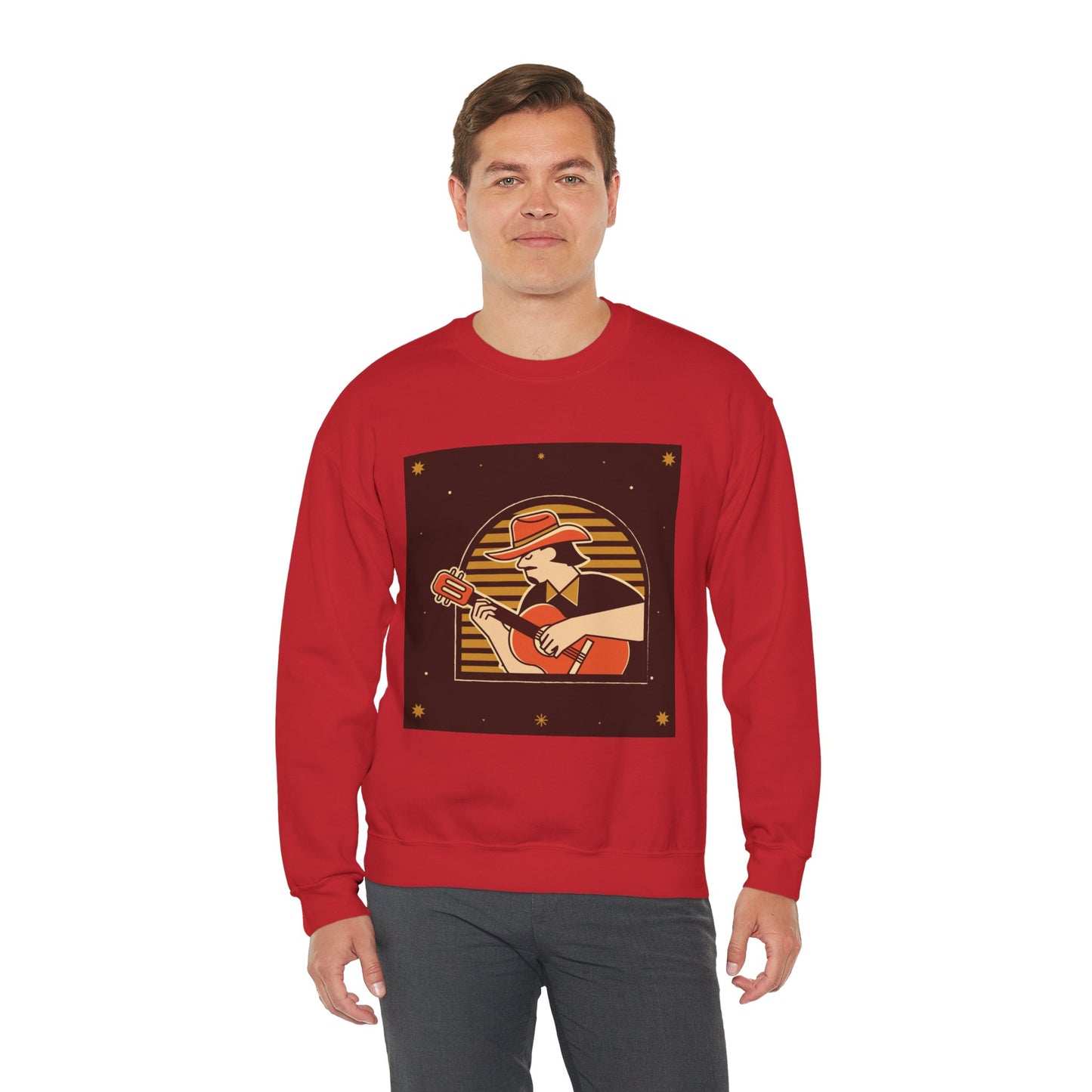 Retro Musician Graphic Unisex Crewneck Sweatshirt