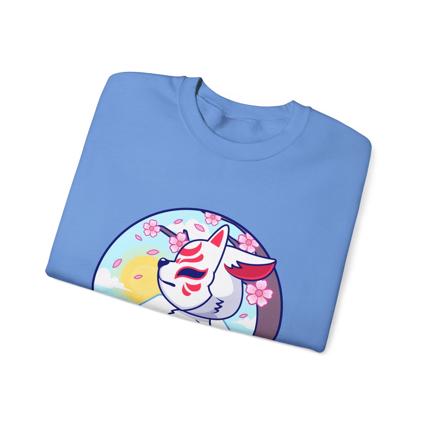 Kitsune Fox Mask Graphic Unisex Crewneck Sweatshirt