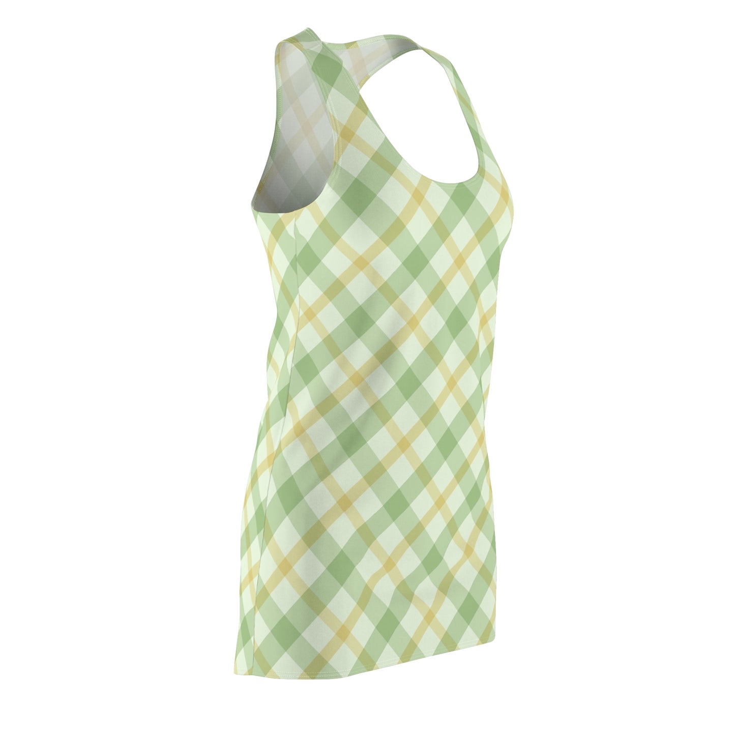 Spring Vibe Women's Racerback Dress – Casual Plaid Summer Dress