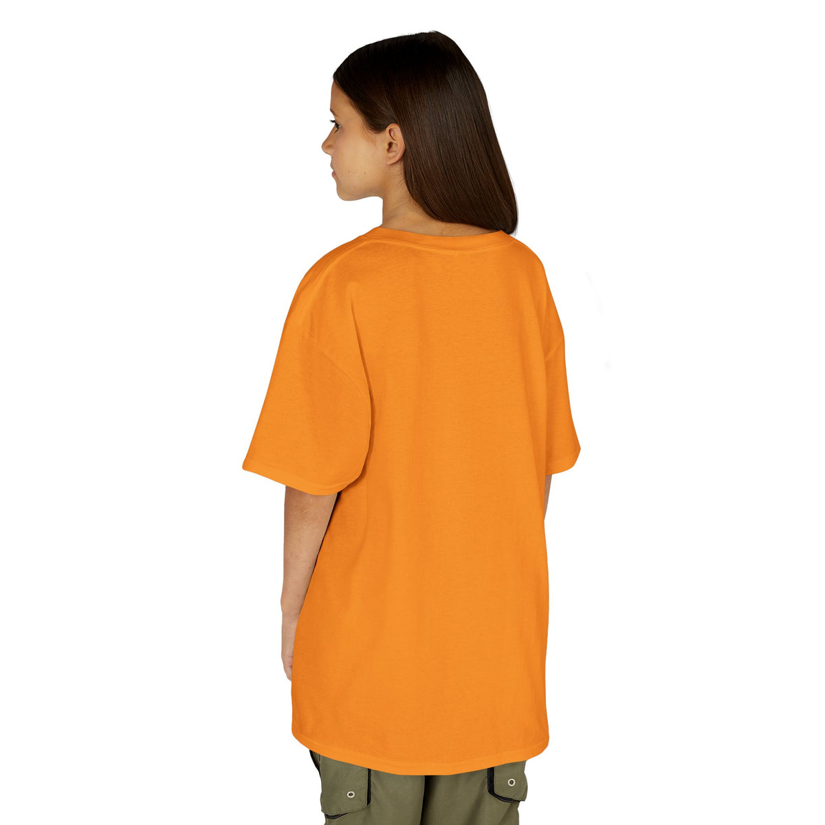 Kids Heavy Cotton Teal T-Shirt with a Graphic Design
