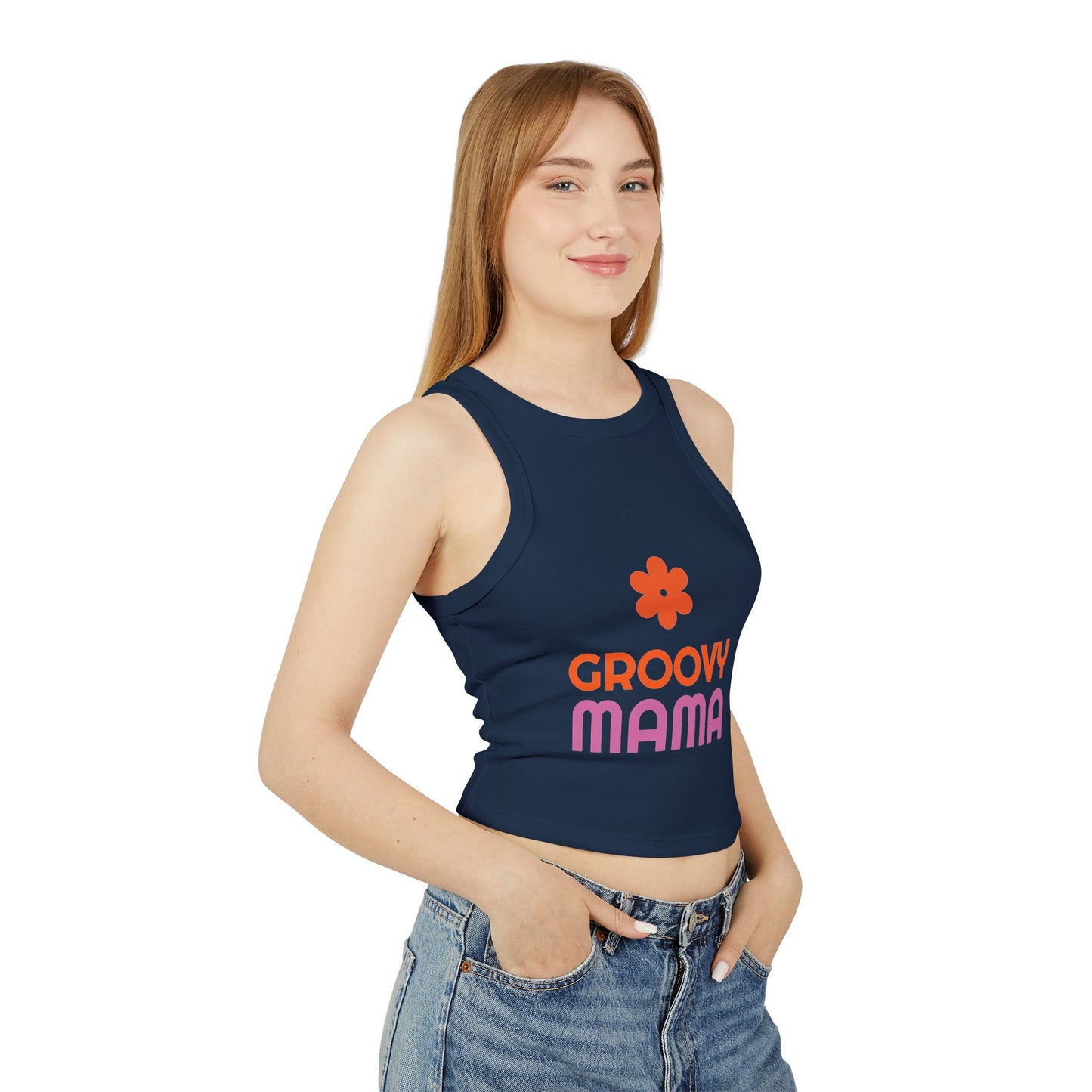 Groovy Mama Racer Tank – Trendy Summer Top