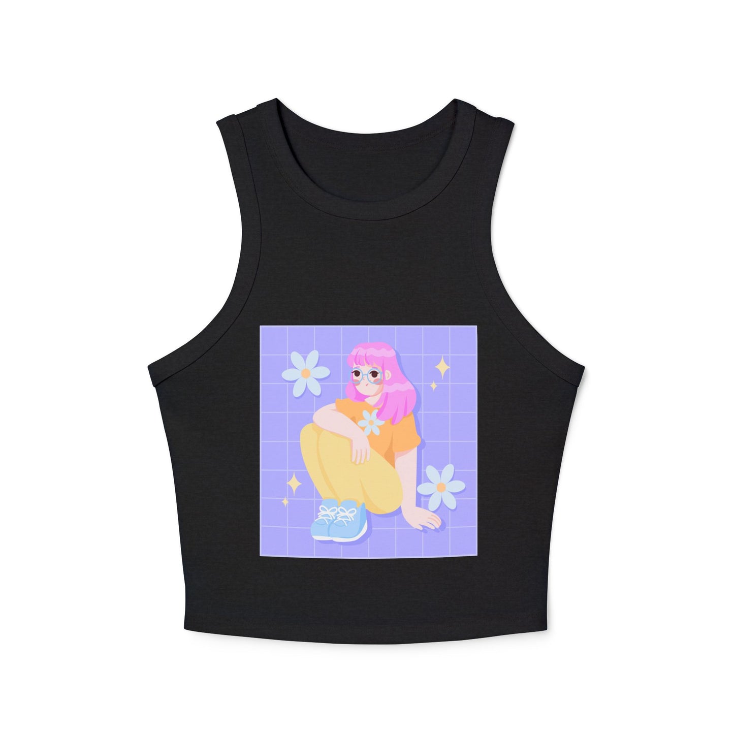 Cute Floral Graphic Tank Top – Women’s Summer Tee