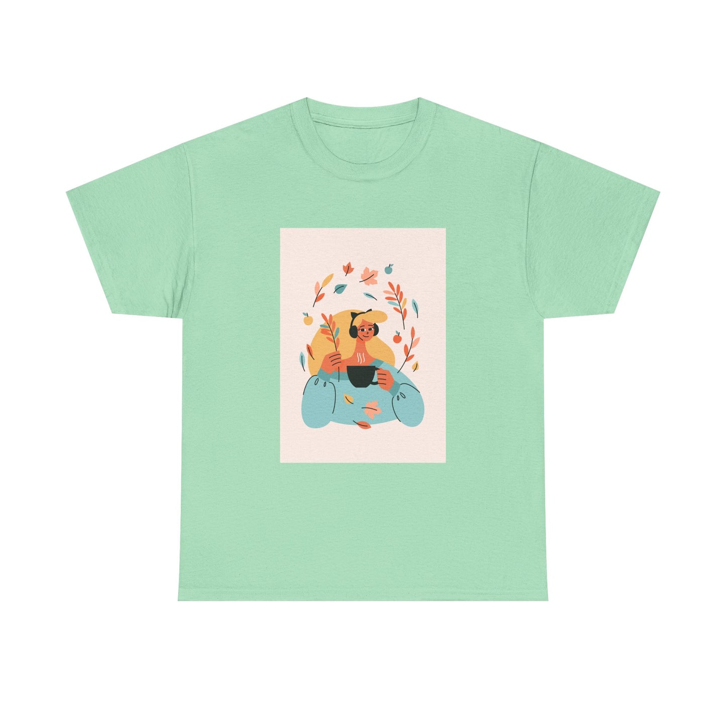 Unisex Cozy Bear Illustration Heavy Cotton T-Shirt