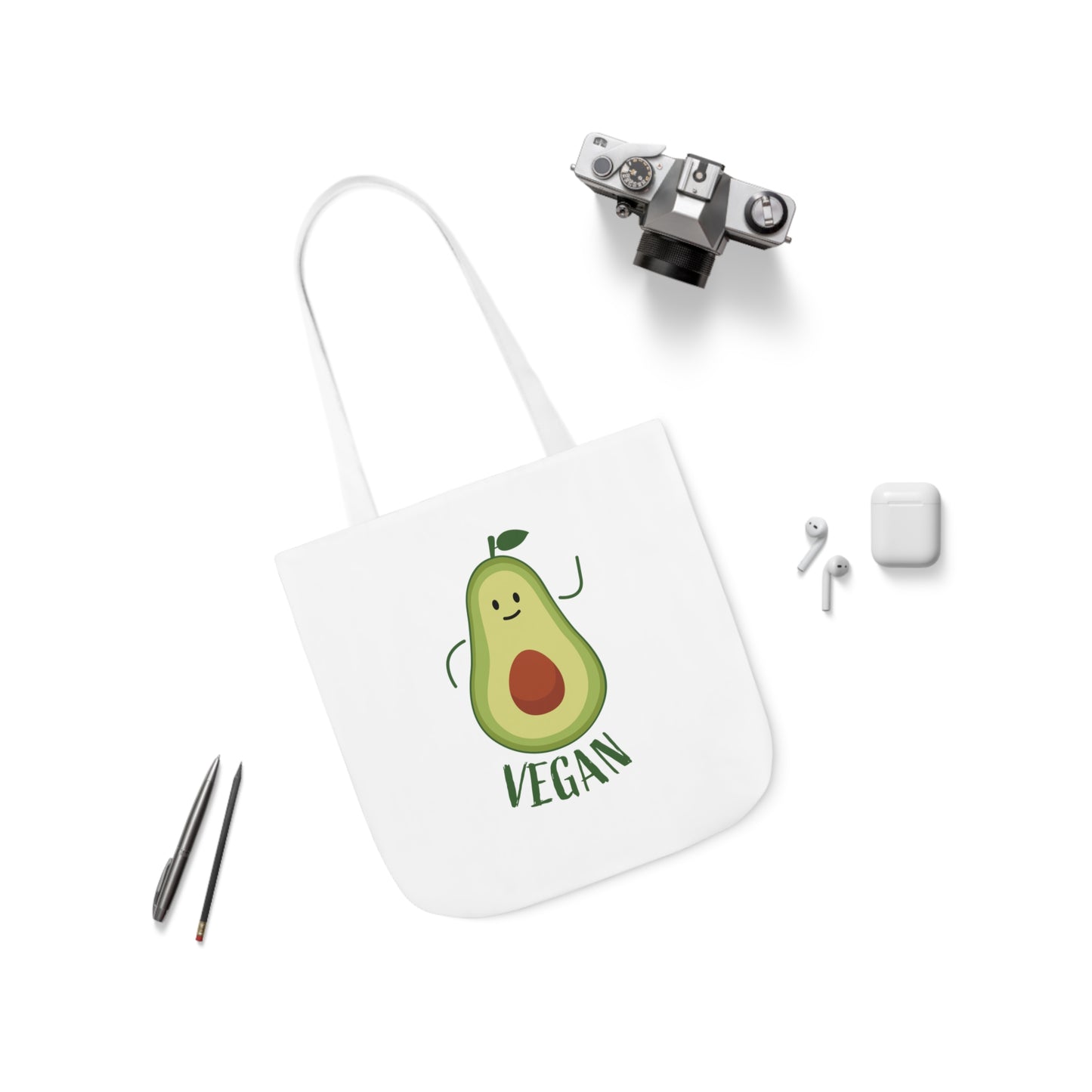 Canvas Tote Bag, 5-Color Straps