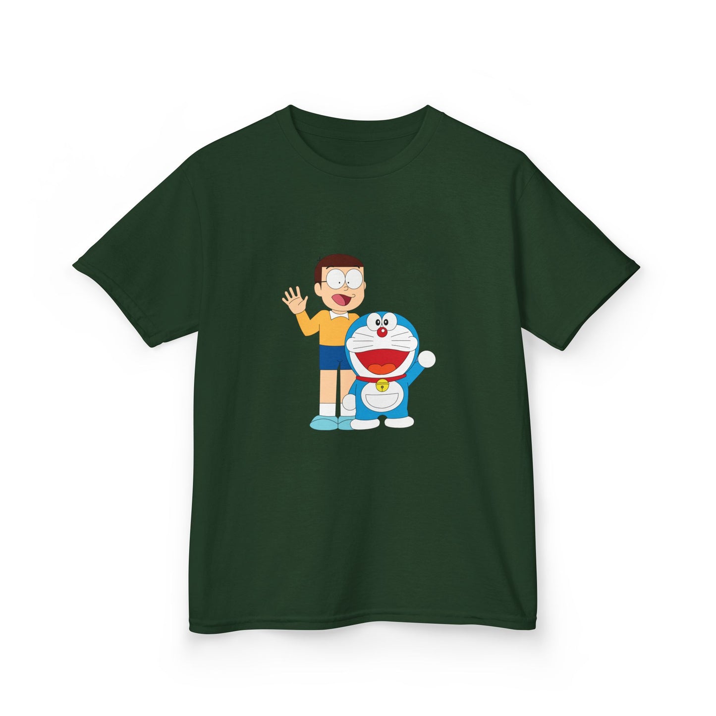 Kids Heavy Cotton Teal T-Shirt with a Graphic Design
