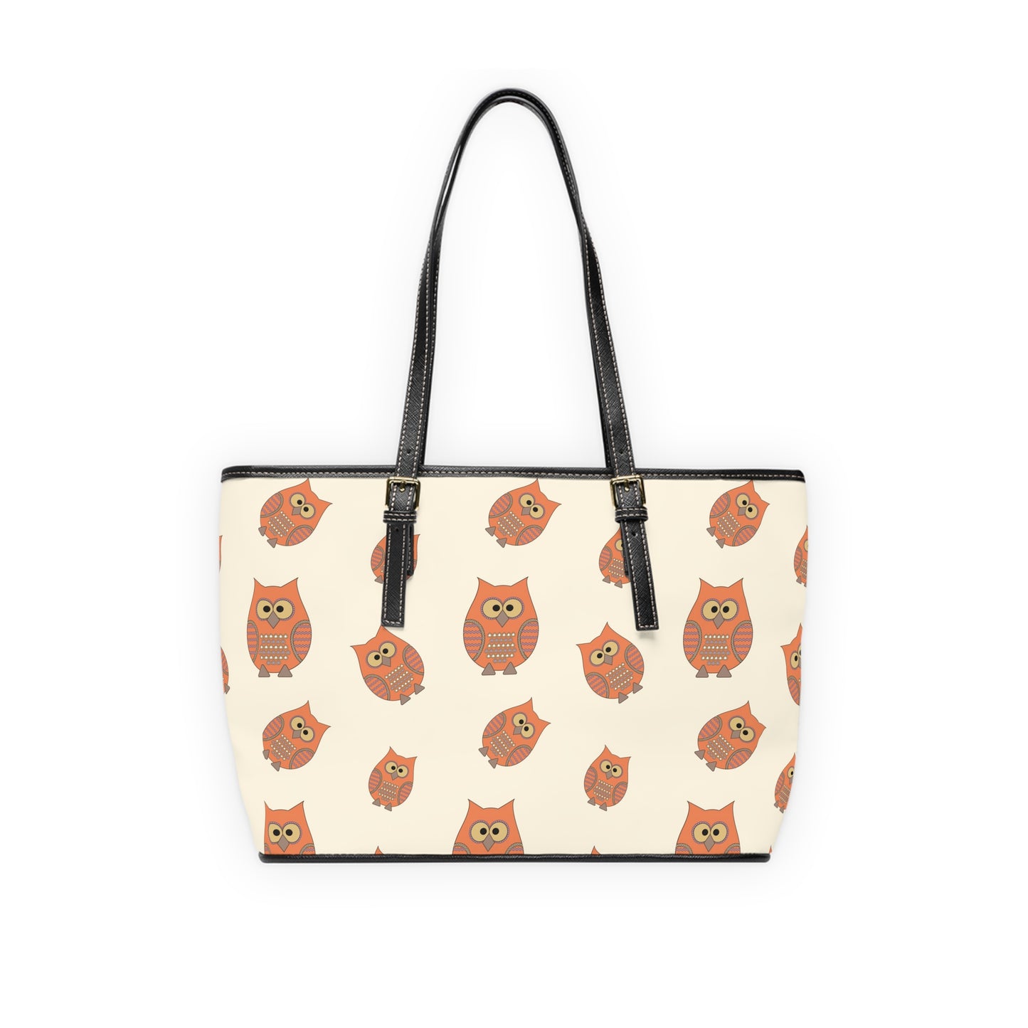 Playful Owl Pattern Large Handbag