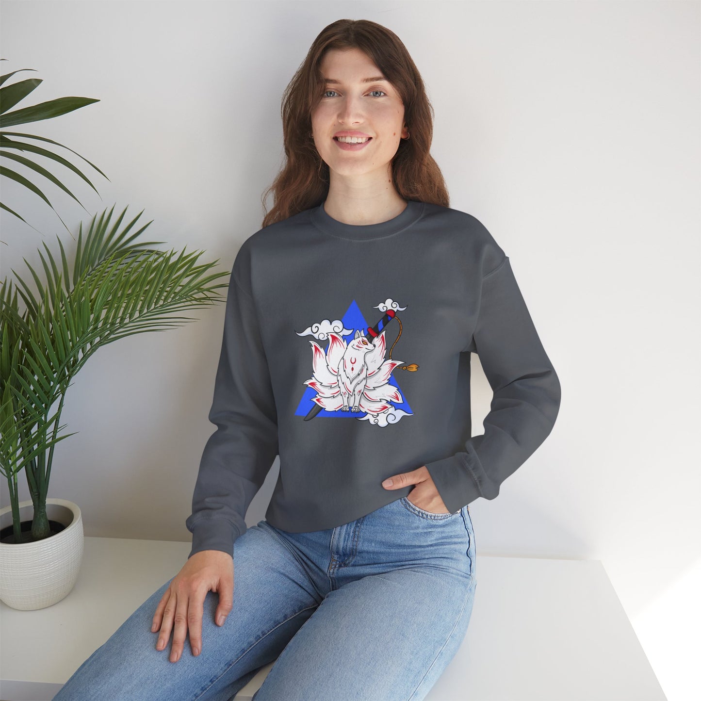 Anime Fox Spirit Unisex Crewneck Sweatshirt