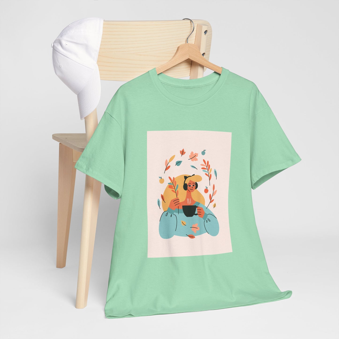 Unisex Cozy Bear Illustration Heavy Cotton T-Shirt