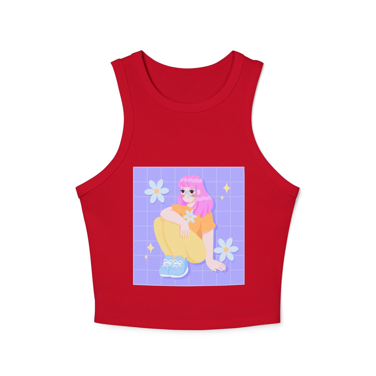 Cute Floral Graphic Tank Top – Women’s Summer Tee