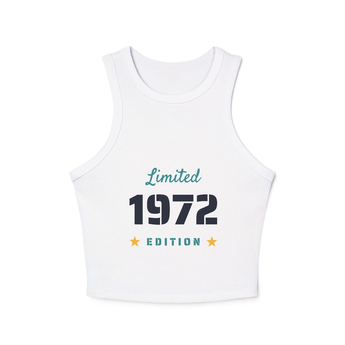 Limited Edition 1972 Women's Micro Rib Racer Tank Top, Retro Tank, Vintage Style, Summer Top, Unique Gift, Casual Wear