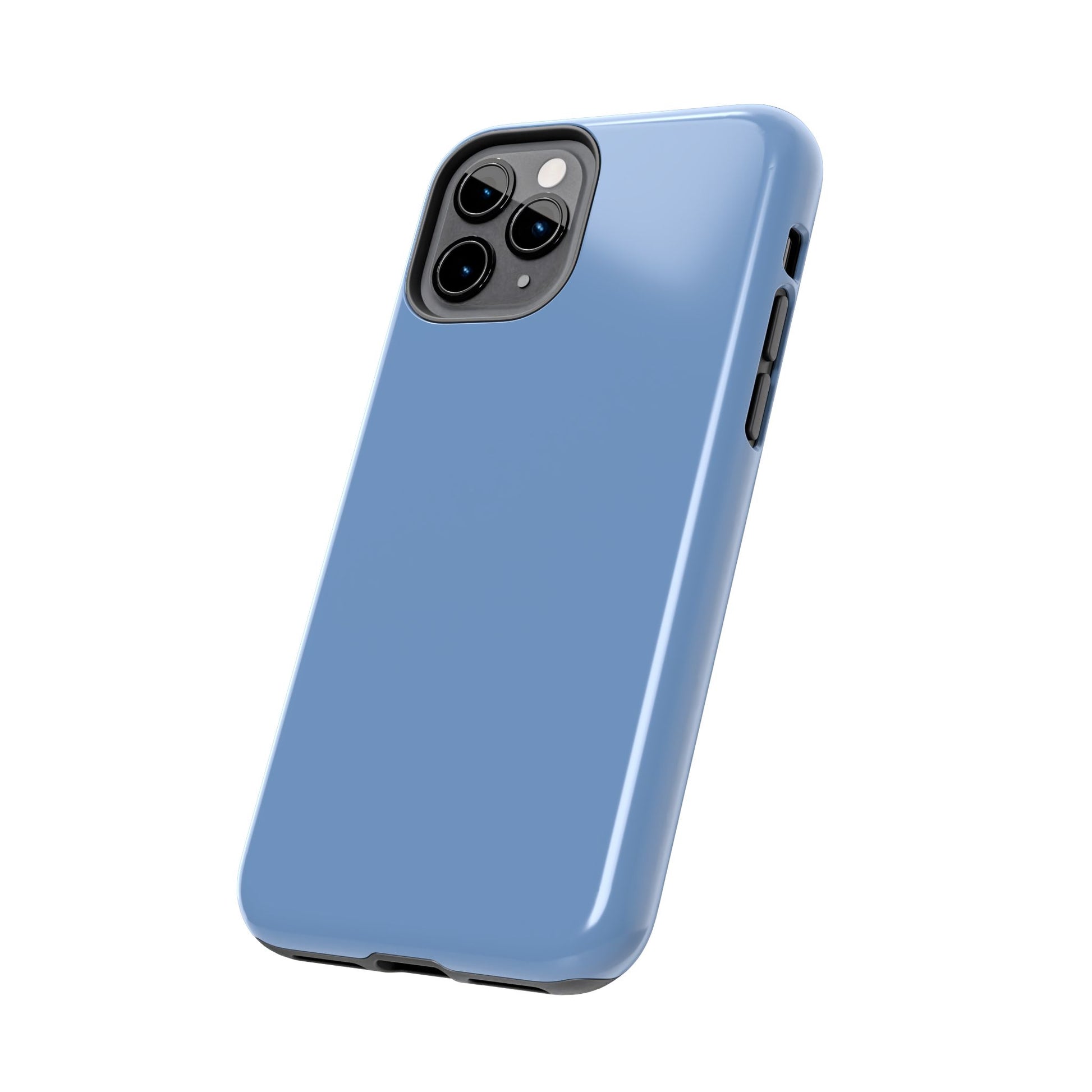 Blue phone case on a white background