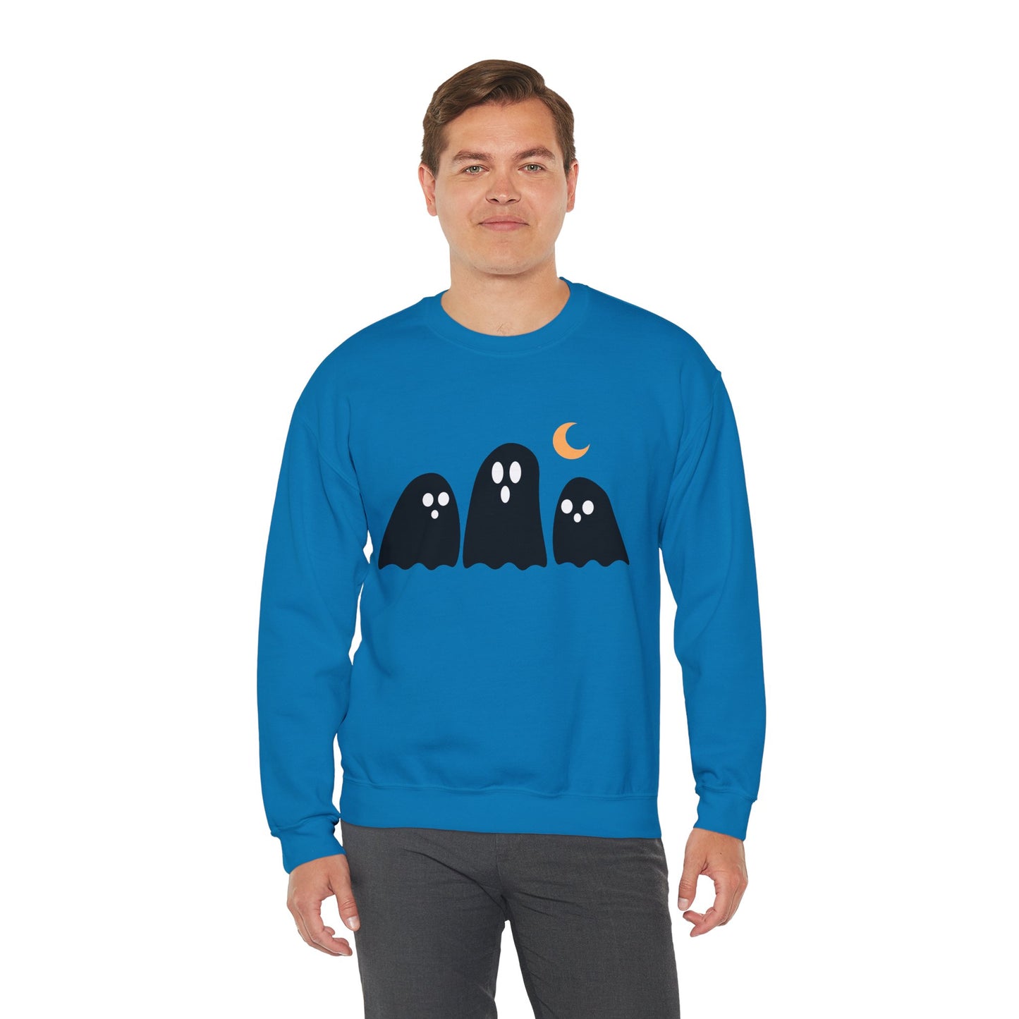 Kawaii Ghost Halloween Unisex Crewneck Sweatshirt