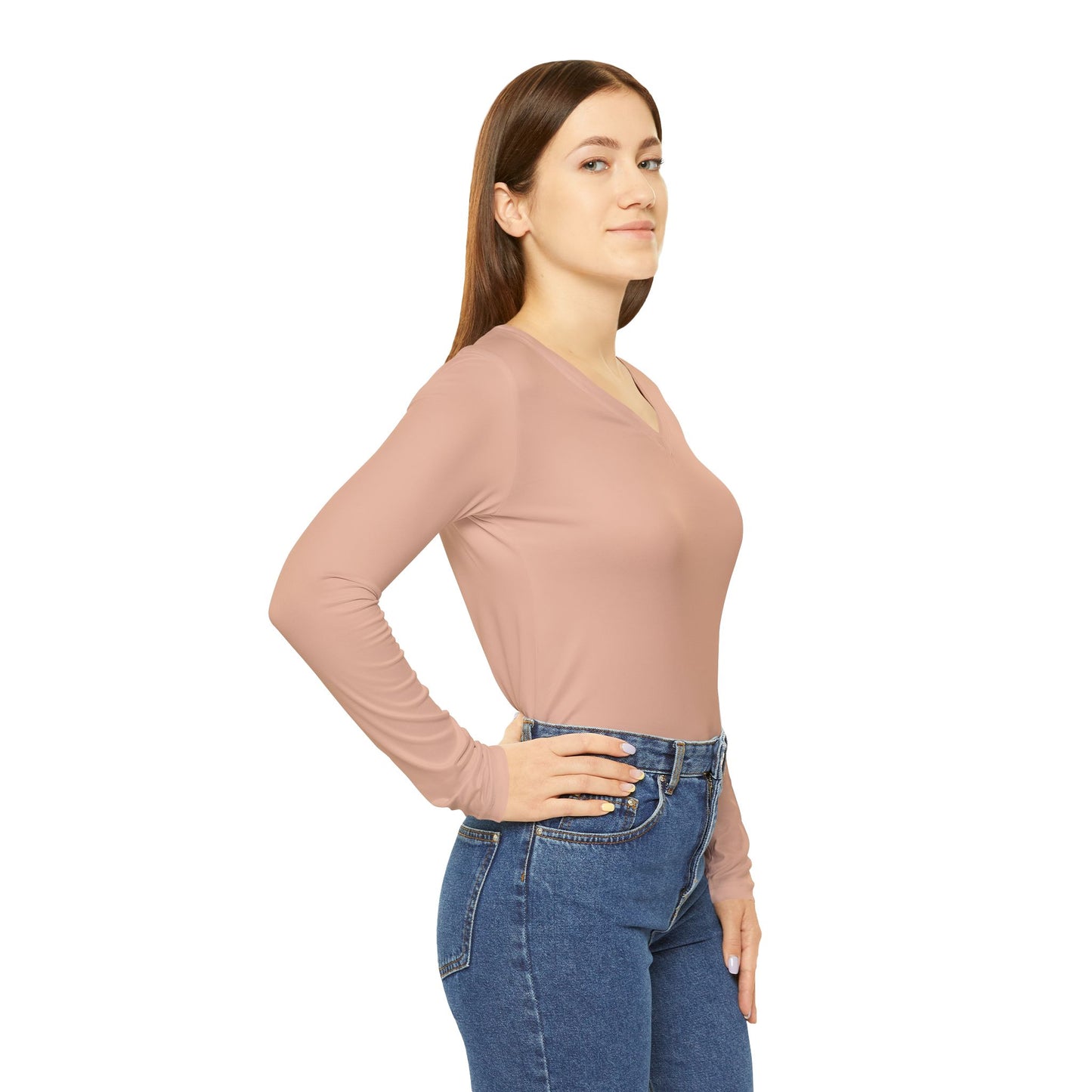 Stylish Women's Long Sleeve V-Neck Casual Shirt