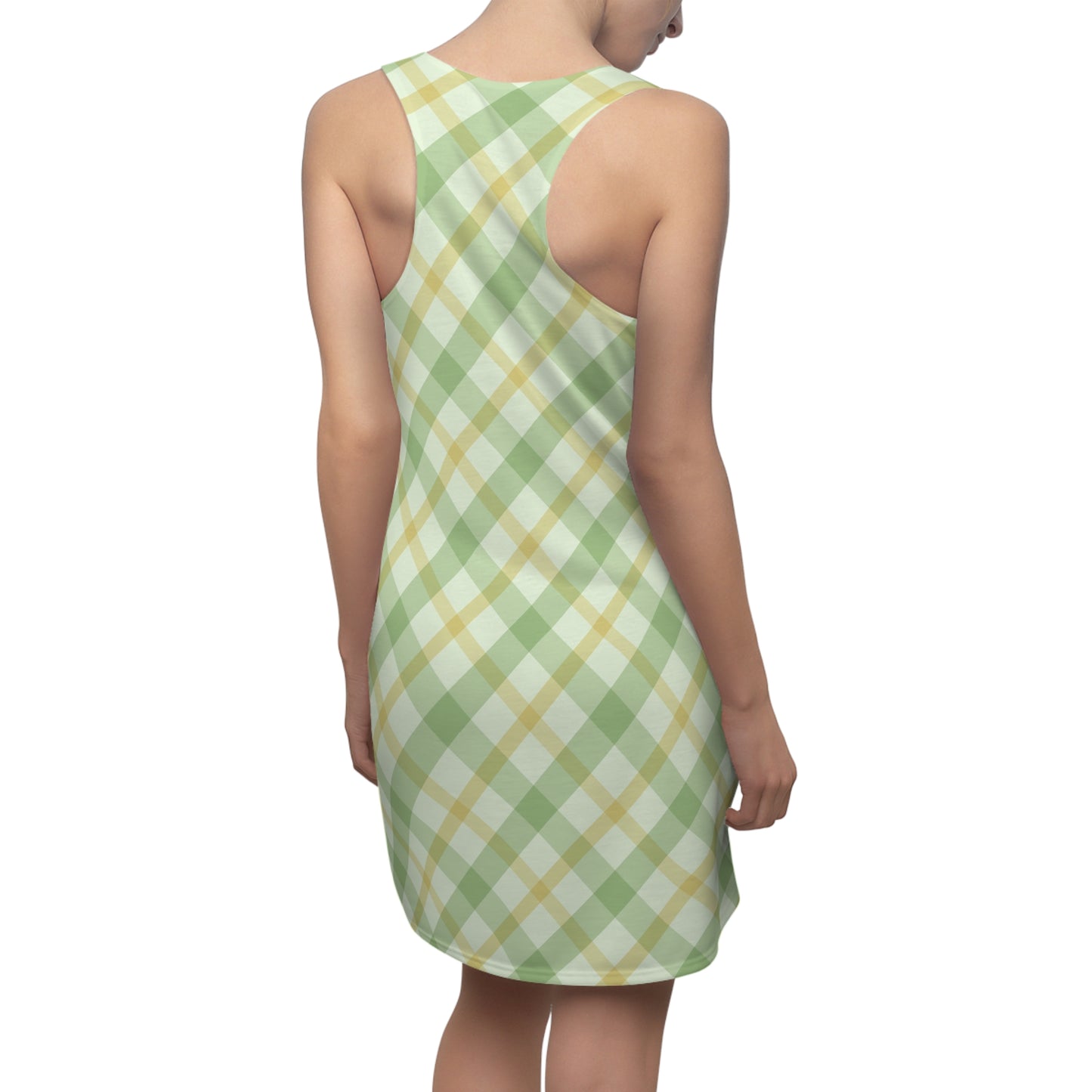Spring Vibe Women's Racerback Dress – Casual Plaid Summer Dress