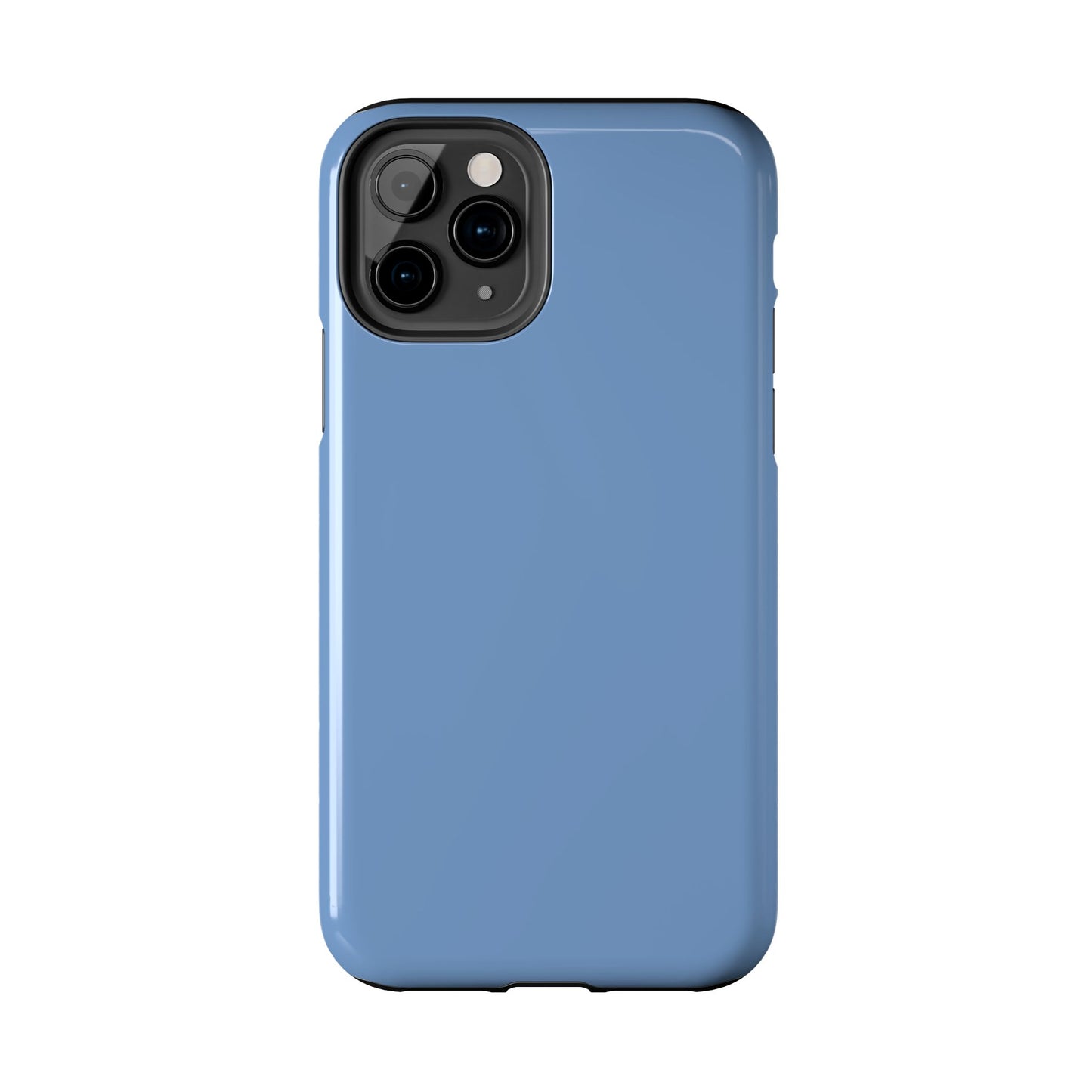 Blue phone case on a white background