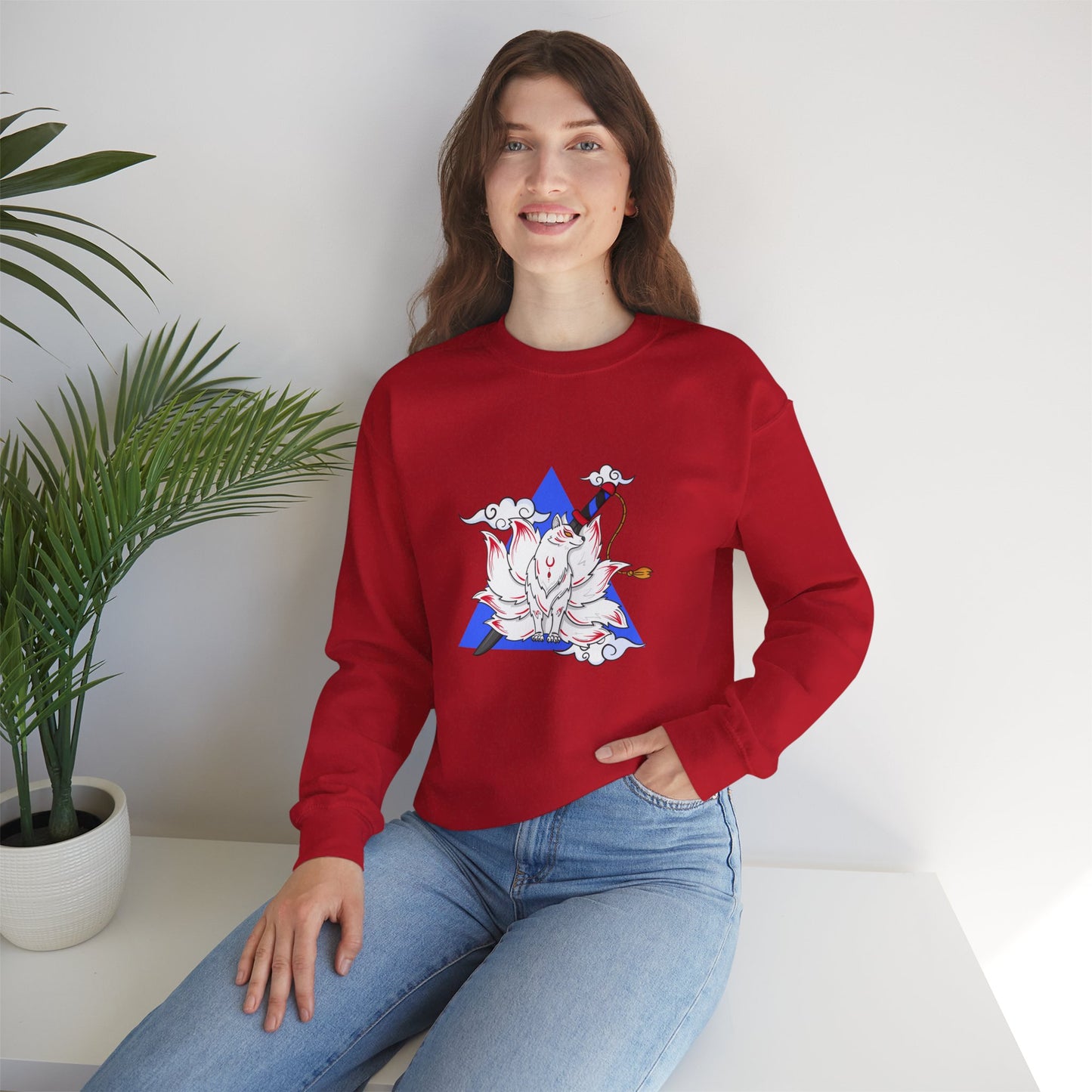 Anime Fox Spirit Unisex Crewneck Sweatshirt