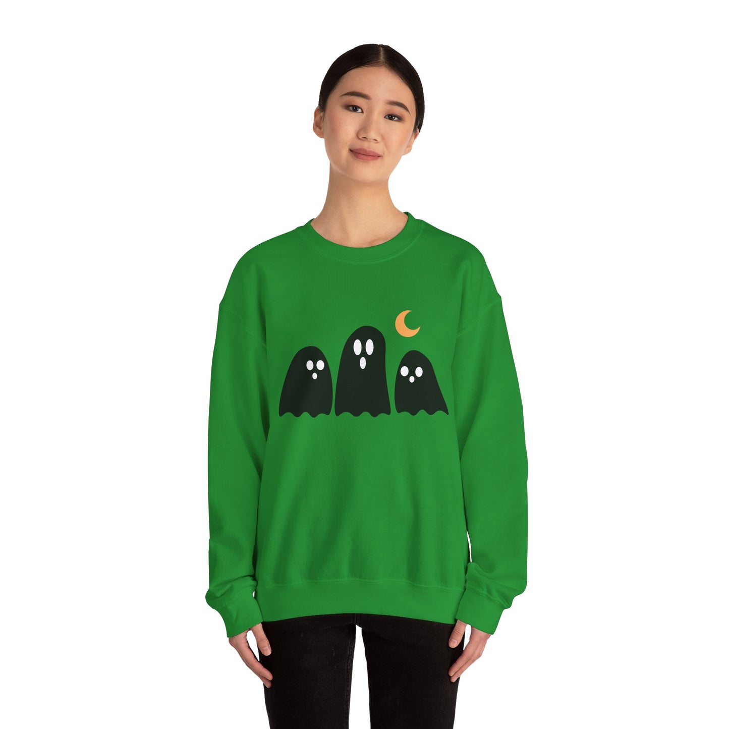 Kawaii Ghost Halloween Unisex Crewneck Sweatshirt