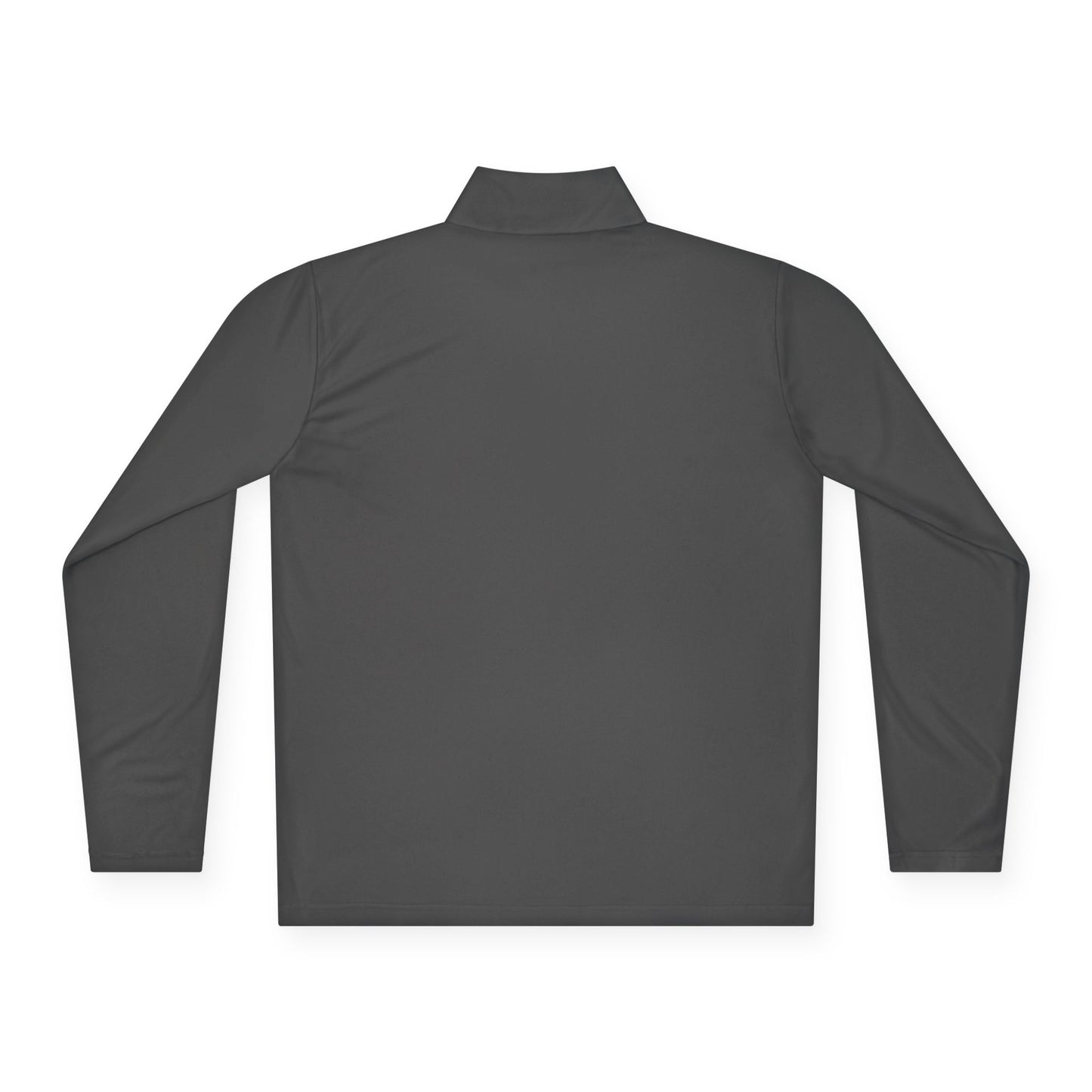 Classic Black Unisex Quarter-Zip Pullover with Crest Detail
